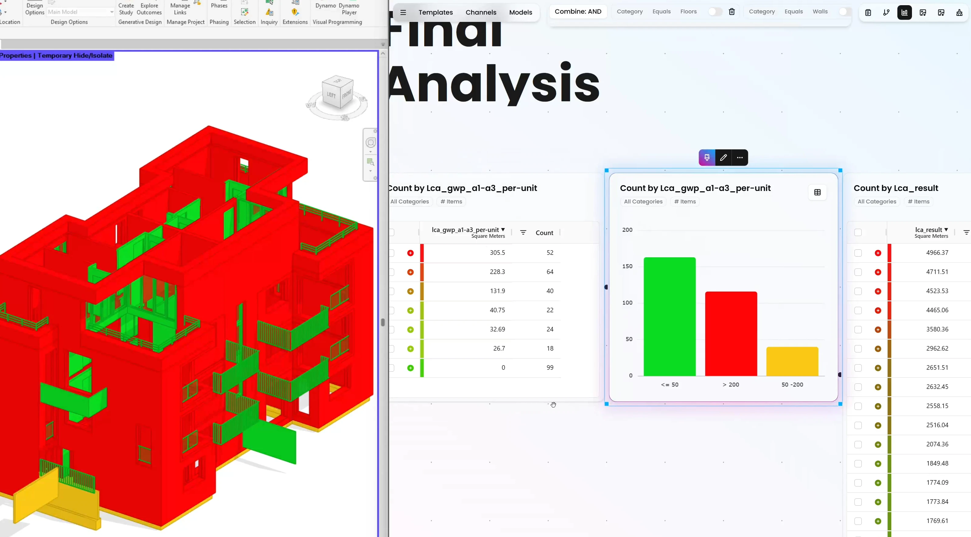 Carbon and LCA Calculations in Revit with External Build-Up Tables